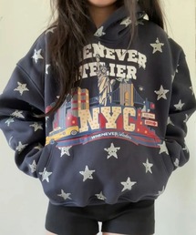 DIAVEL | 【秋冬新作】スターNYCプリント 裏起毛パーカー(パーカー)