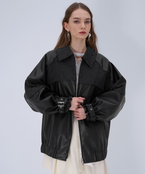 HARE（ハレ）の「アソートジャガードキリカエブルゾン(HARE)（ブルゾン・レディース・オフホワイト/グレー/ブラック・FREE）」の12枚目の写真