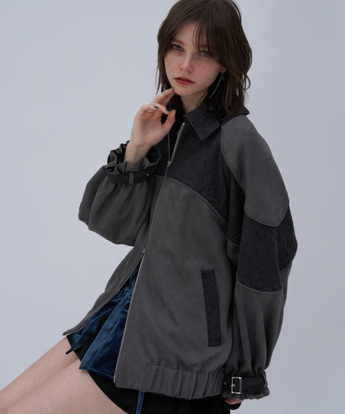 HARE（ハレ）の「アソートジャガードキリカエブルゾン(HARE)（ブルゾン・レディース・オフホワイト/グレー/ブラック・FREE）」の14枚目の写真