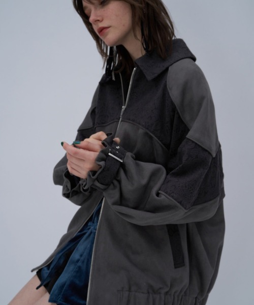 HARE（ハレ）の「アソートジャガードキリカエブルゾン(HARE)（ブルゾン・レディース・オフホワイト/グレー/ブラック・FREE）」の15枚目の写真