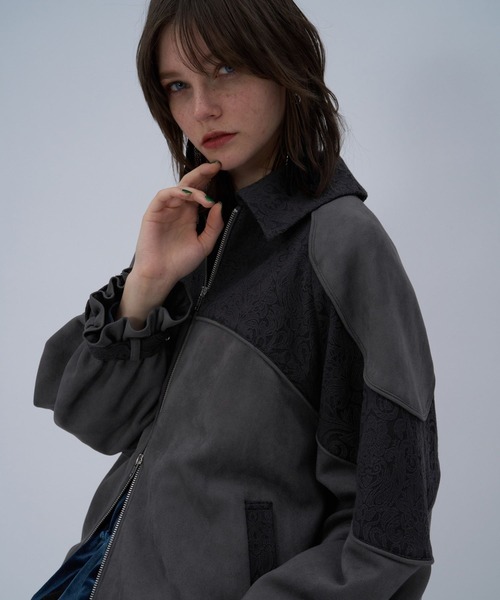 HARE（ハレ）の「アソートジャガードキリカエブルゾン(HARE)（ブルゾン・レディース・オフホワイト/グレー/ブラック・FREE）」の17枚目の写真