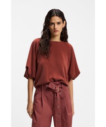 BOSS（ボス）の「オーバーサイズフィット スウェットシャツ ショートバルーンスリーブ（スウェット）」