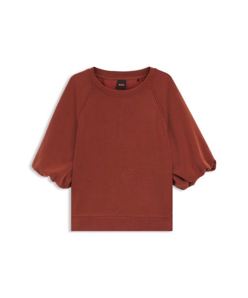 BOSS(ボス)の「オーバーサイズフィット スウェットシャツ ショートバルーンスリーブ(スウェット・レディース・レッド・L/XS/S/M)」の4枚目の写真