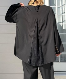 Q | レースドッキングツイルブラウス(シャツ/ブラウス)