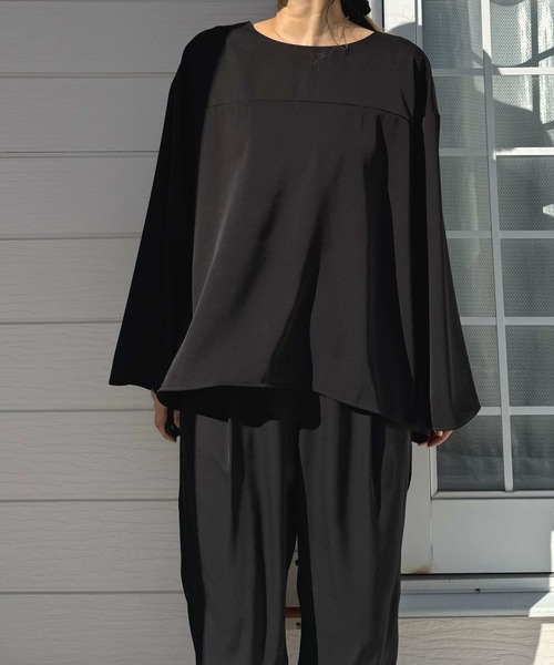 Q（キュー）の「レースドッキングツイルブラウス（シャツ/ブラウス・レディース・ベージュ/ブラック・MEDIUM）」の16枚目の写真