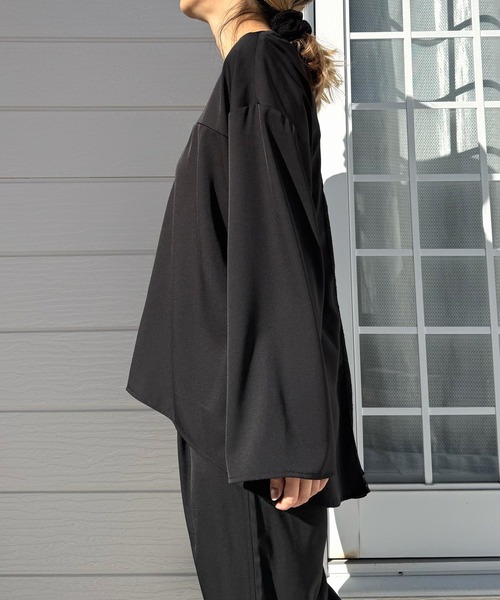 Q（キュー）の「レースドッキングツイルブラウス（シャツ/ブラウス・レディース・ベージュ/ブラック・MEDIUM）」の17枚目の写真