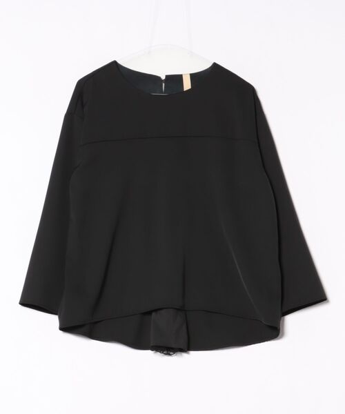 Q（キュー）の「レースドッキングツイルブラウス（シャツ/ブラウス・レディース・ベージュ/ブラック・MEDIUM）」の3枚目の写真