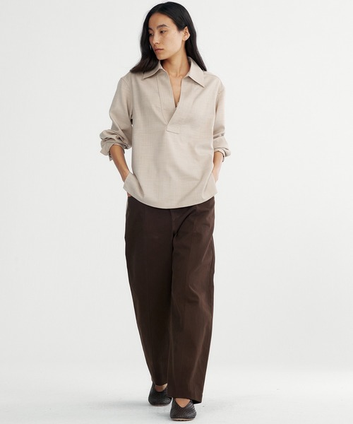 Bie(ビエ)の「デザイン ワイドパンツ(その他パンツ・レディース・カーキ/ホワイト/ブラウン・M/L/S)」の10枚目の写真