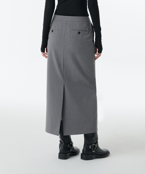 MUSINSA STANDARD WOMAN（ムシンサスタンダードウーマン）の「ウィメンズストレートマキシスカート[メランジグレー]（スカート・レディース・その他・LARGE/MEDIUM/SMALL/X-SMALL/X-LARGE）」の6枚目の写真