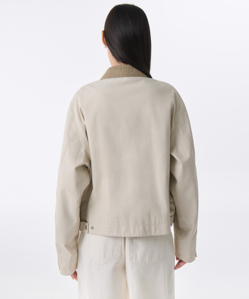MUSINSA STANDARD WOMAN（ムシンサスタンダードウーマン）の「ウィメンズキャンバスワークジャケット [クリーム]（デニムジャケット・レディース・その他・LARGE/MEDIUM/SMALL/X-SMALL）」の2枚目の写真