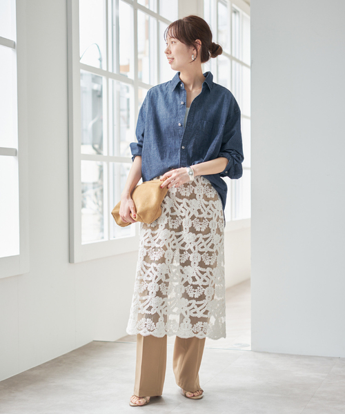 Spick & Span（スピックアンドスパン）の「シャンブレールーズシャツ（シャツ/ブラウス・レディース・スカイブルー/ブルー・FREE）」の20枚目の写真