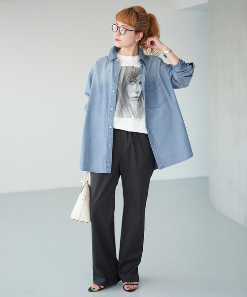 Spick & Span（スピックアンドスパン）の「シャンブレールーズシャツ（シャツ/ブラウス・レディース・スカイブルー/ブルー・FREE）」の21枚目の写真