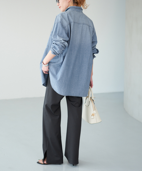 Spick & Span（スピックアンドスパン）の「シャンブレールーズシャツ（シャツ/ブラウス・レディース・スカイブルー/ブルー・FREE）」の8枚目の写真