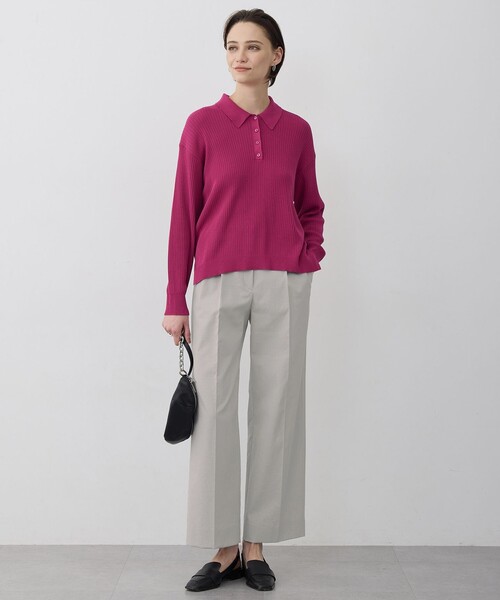ICB（アイシービー）の「LooseWeave ワイドパンツ（その他パンツ・レディース・ダルブルー系/ライトイエロー系・2/4/6）」の4枚目の写真