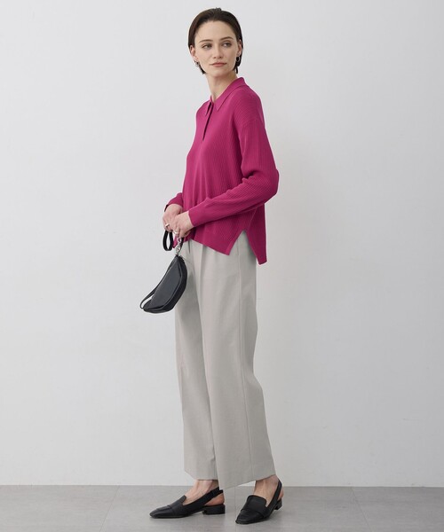 ICB（アイシービー）の「LooseWeave ワイドパンツ（その他パンツ・レディース・ダルブルー系/ライトイエロー系・2/4/6）」の3枚目の写真