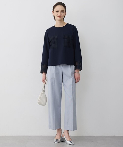 ICB（アイシービー）の「LooseWeave ワイドパンツ（その他パンツ・レディース・ダルブルー系/ライトイエロー系・2/4/6）」の20枚目の写真