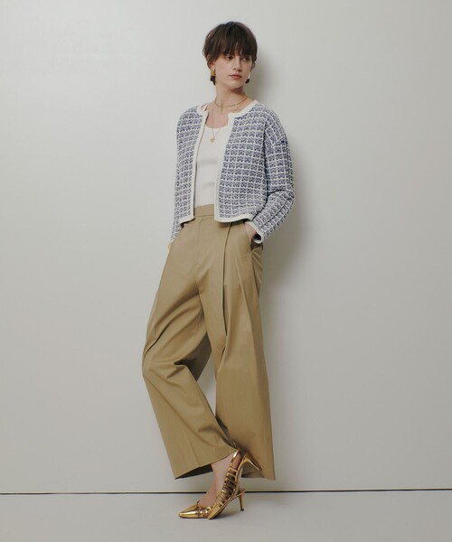 allureville(アルアバイル)の「リバーシブルツィードカーディガン(カーディガン/ボレロ・レディース・アイボリー/ブルー系その他・2)」の15枚目の写真
