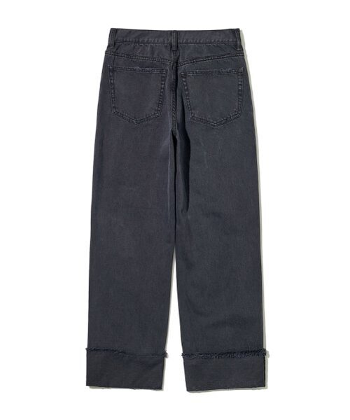 パンツ ROLL STRAIGHT ROLL-UP PANTS / BLACK 【公式通販】