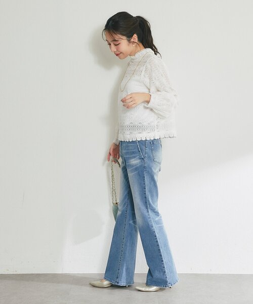 La boutique BonBon(ラブティックボンボン)の「【今すぐお届け!・オケージョン対応】レースブラウス(シャツ/ブラウス・レディース・ホワイト/ネイビー・FREE)」の9枚目の写真