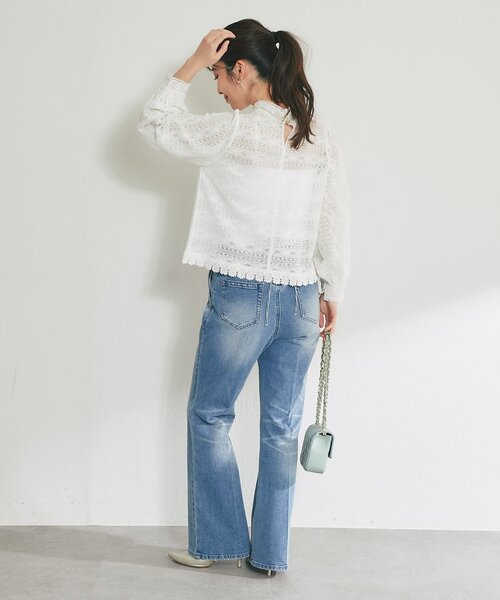 La boutique BonBon(ラブティックボンボン)の「【今すぐお届け!・オケージョン対応】レースブラウス(シャツ/ブラウス・レディース・ホワイト/ネイビー・FREE)」の10枚目の写真