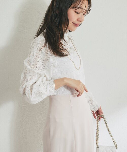 La boutique BonBon(ラブティックボンボン)の「【今すぐお届け!・オケージョン対応】レースブラウス(シャツ/ブラウス・レディース・ホワイト/ネイビー・FREE)」の15枚目の写真
