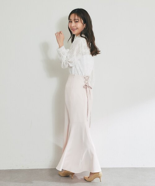 La boutique BonBon(ラブティックボンボン)の「【今すぐお届け!・オケージョン対応】レースブラウス(シャツ/ブラウス・レディース・ホワイト/ネイビー・FREE)」の18枚目の写真