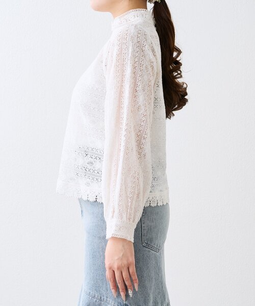 La boutique BonBon(ラブティックボンボン)の「【今すぐお届け!・オケージョン対応】レースブラウス(シャツ/ブラウス・レディース・ホワイト/ネイビー・FREE)」の22枚目の写真