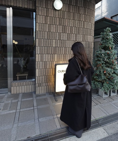 Reurie'(レウリィ)の「【A4サイズ収納可能】ビッグフラップトートバッグ(ayaka select) / シンプル ベーシック オフィスカジュアル きれいめ 大容量(ビジネスバッグ・レディース・ブラウン/ブラック・FREE)」の10枚目の写真
