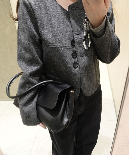 Reurie'(レウリィ)の「【A4サイズ収納可能】ビッグフラップトートバッグ(ayaka select) / シンプル ベーシック オフィスカジュアル きれいめ 大容量(ビジネスバッグ・レディース・ブラウン/ブラック・FREE)」の11枚目の写真