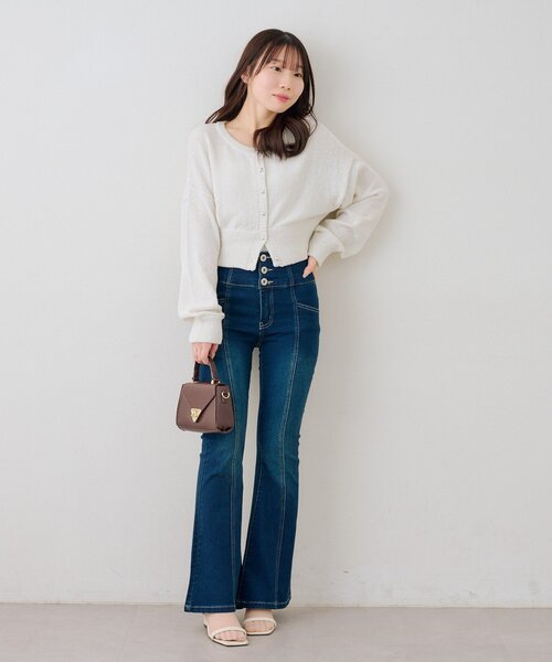 Another Branch olive des olive(アナザーブランチオリーブデオリーブ)の「ラメハート釦クルーカーディガン(カーディガン/ボレロ・レディース・ピンク/アイボリー/イエロー・FREE)」の15枚目の写真
