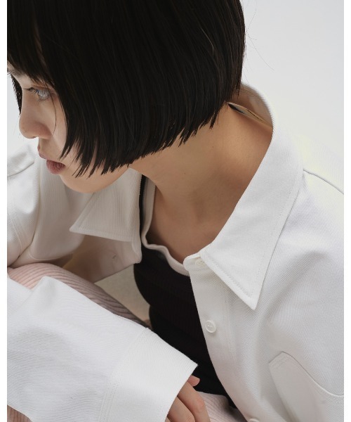 TODAYFUL（トゥデイフル）の「Cottontwill Over Shirts（シャツ/ブラウス・レディース・ホワイト/ブラック・FREE）」の14枚目の写真
