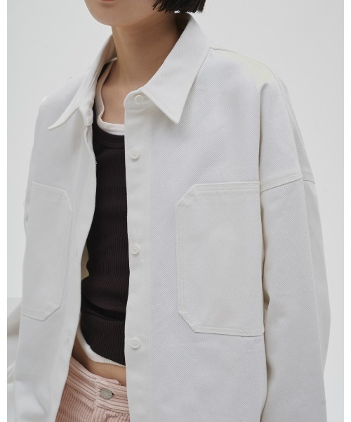 TODAYFUL（トゥデイフル）の「Cottontwill Over Shirts（シャツ/ブラウス・レディース・ホワイト/ブラック・FREE）」の13枚目の写真