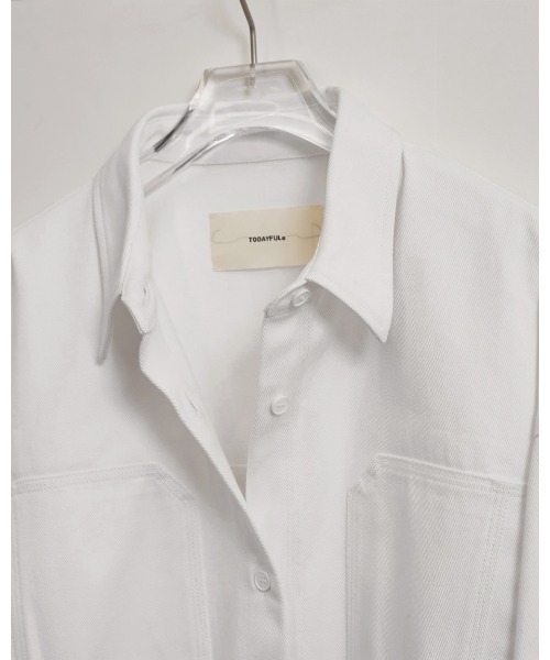 TODAYFUL（トゥデイフル）の「Cottontwill Over Shirts（シャツ/ブラウス・レディース・ホワイト/ブラック・FREE）」の8枚目の写真