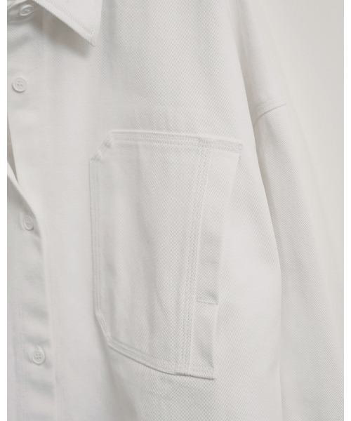 TODAYFUL（トゥデイフル）の「Cottontwill Over Shirts（シャツ/ブラウス・レディース・ホワイト/ブラック・FREE）」の6枚目の写真