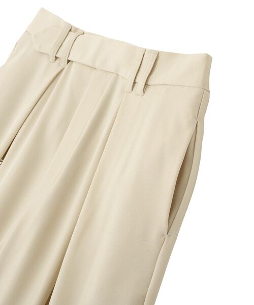 Green　Parks（グリーンパークス）の「デザインタックワイドパンツ（スラックス・レディース・グレー/ライトベージュ/ブラック・FREE）」の21枚目の写真