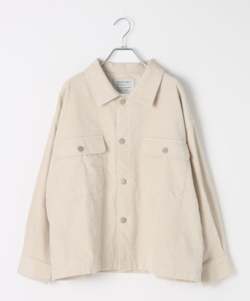 BAYFLOW（ベイフロー）の「[春まで着られる]フェードコーデュロイブルゾン（ブルゾン・レディース・ネイビー/ピンク/アイボリー・FREE）」の16枚目の写真