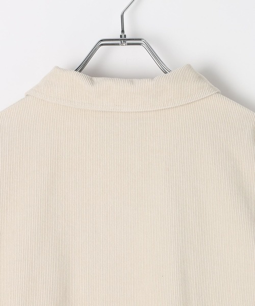 BAYFLOW（ベイフロー）の「[春まで着られる]フェードコーデュロイブルゾン（ブルゾン・レディース・ネイビー/ピンク/アイボリー・FREE）」の18枚目の写真