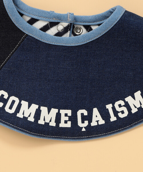 COMME CA ISM(コムサイズム)の「【リバーシブル】デニムライクストレッチ×ボーダー スタイ(スタイ/よだれかけ・キッズ・ブルー・FREE)」の6枚目の写真