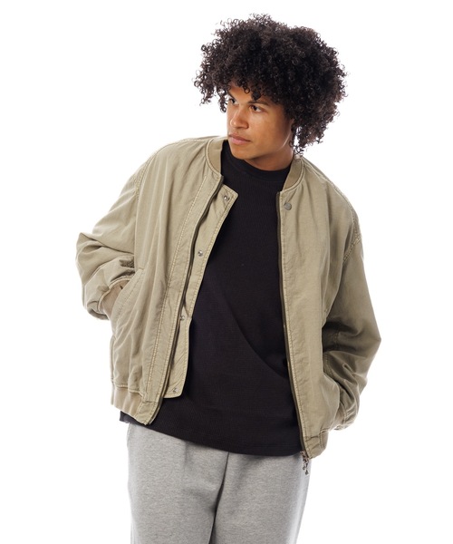 Sandinista（サンディニスタ）の「Bomber Jacket - Overdyed / 後染めボンバージャケット（その他アウター・メンズ・グリーン系その他/グレー系その他/イエロー系その他・SMALL/MEDIUM/LARGE）」の3枚目の写真