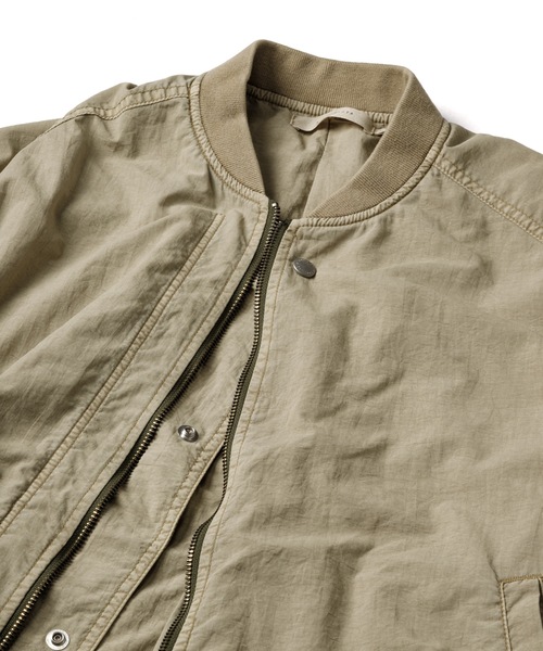 Sandinista（サンディニスタ）の「Bomber Jacket - Overdyed / 後染めボンバージャケット（その他アウター・メンズ・グリーン系その他/グレー系その他/イエロー系その他・SMALL/MEDIUM/LARGE）」の4枚目の写真