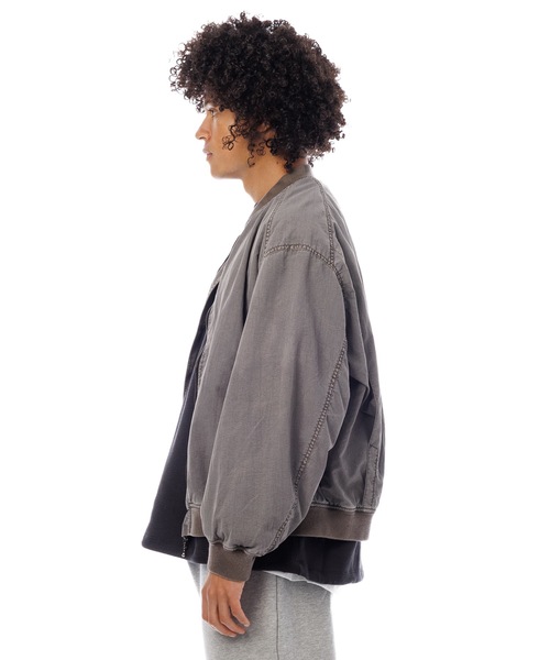 Sandinista（サンディニスタ）の「Bomber Jacket - Overdyed / 後染めボンバージャケット（その他アウター・メンズ・グリーン系その他/グレー系その他/イエロー系その他・SMALL/MEDIUM/LARGE）」の8枚目の写真