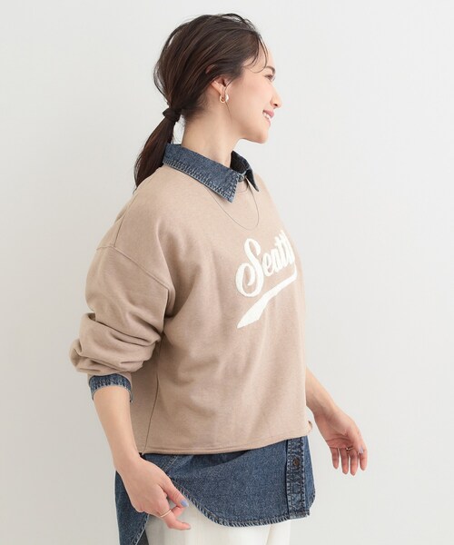 SHOO・LA・RUE（シューラルー）の「サガラ刺繍アソート裏毛スウェット（スウェット・レディース・ライトグレー系/ピンク系1/チャコールグレー/ブラウン系2・04/03/02/01）」の10枚目の写真