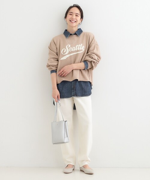 SHOO・LA・RUE（シューラルー）の「サガラ刺繍アソート裏毛スウェット（スウェット・レディース・ライトグレー系/ピンク系1/チャコールグレー/ブラウン系2・04/03/02/01）」の11枚目の写真