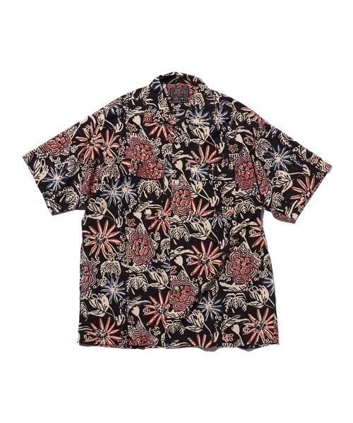 BEAMS PLUS(ビームスプラス)の「Open Collar Block Print ②(シャツ/ブラウス・メンズ・ブラック・X-LARGE/SMALL/LARGE/MEDIUM)」の3枚目の写真
