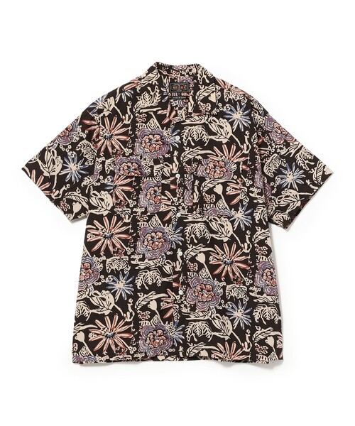 BEAMS PLUS(ビームスプラス)の「Open Collar Block Print ②(シャツ/ブラウス・メンズ・ブラック・X-LARGE/SMALL/LARGE/MEDIUM)」の10枚目の写真