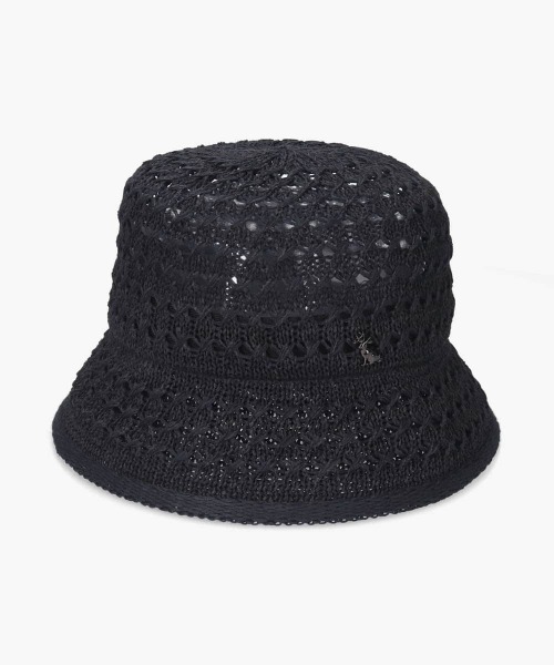 arth(アース)の「arth Cable Mesh Thermo Bucket / アース(ハット・レディース・ネイビー/ホワイト/グリーン・M/57.5cm)」の1枚目の写真