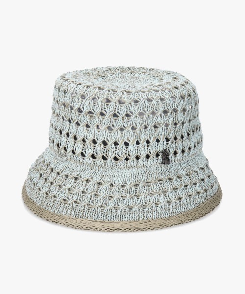 arth(アース)の「arth Cable Mesh Thermo Bucket / アース(ハット・レディース・ネイビー/ホワイト/グリーン・M/57.5cm)」の3枚目の写真