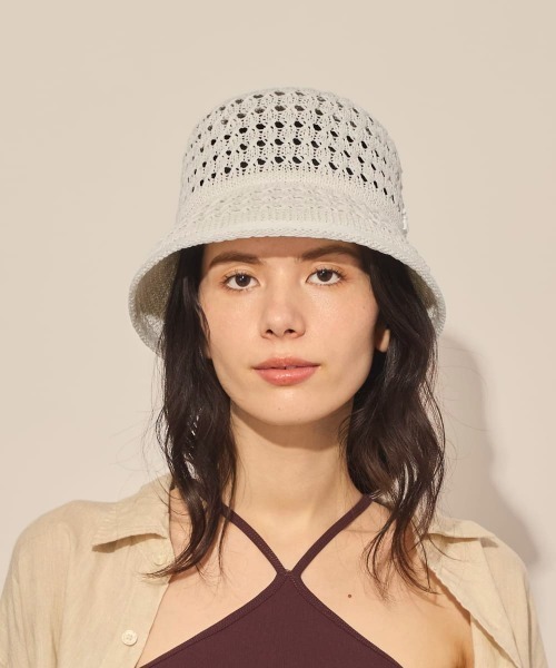 arth(アース)の「arth Cable Mesh Thermo Bucket / アース(ハット・レディース・ネイビー/ホワイト/グリーン・M/57.5cm)」の17枚目の写真