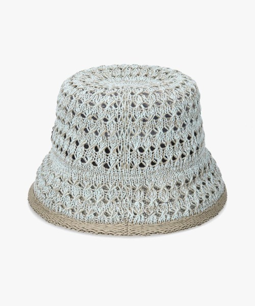 arth(アース)の「arth Cable Mesh Thermo Bucket / アース(ハット・レディース・ネイビー/ホワイト/グリーン・M/57.5cm)」の6枚目の写真