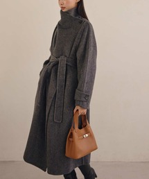 ACYM（アシーム）の「スタンドカラーウールコート（ステンカラーコート）」